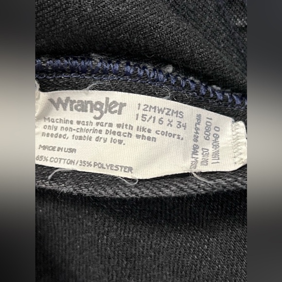 Wrangler | Vintage Made in USA Black Denim - Ladies Size 10-12 - Picture 8 of 10